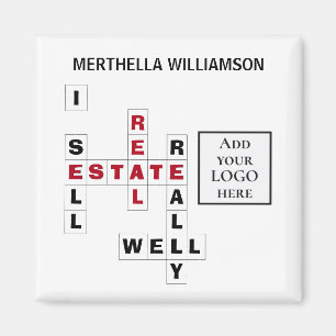 Anpassningsbar LOGOTYP Realtor Real Gods Magnet