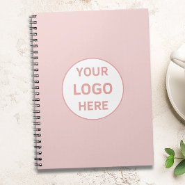 Anpassningsbar Logotyp  Rosa Professionell Busines Anteckningsbok