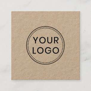 Anpassningsbar logotyp Rustic kraft2 professionell Fyrkantigt Visitkort