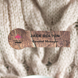 Anpassningsbar Logotyp Silver Namn bricka för anst Namnbricka