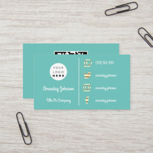Anpassningsbar Logotyp Social Media Guld QR-kod A Visitkort