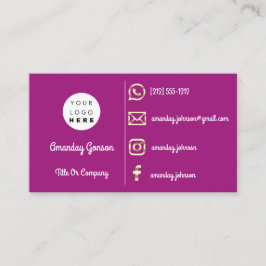Anpassningsbar Logotyp Social Media Guld QR-kodens Visitkort