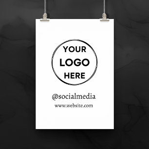 Anpassningsbar Logotyp Social Media Minimalist Bus Poster