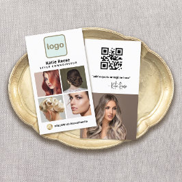Anpassningsbar Logotyp Social Media Photo Card - I Visitkort
