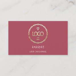 Anpassningsbar Logotyp Social Media QR-kod Guld Ro Visitkort