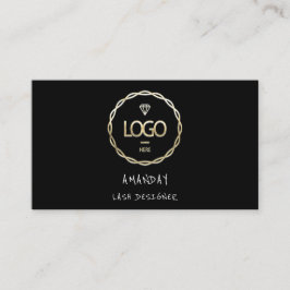 Anpassningsbar Logotyp Social Media QR-kod, svart  Visitkort