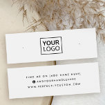 Anpassningsbar logotyp social mediestudier för vis litet visitkort<br><div class="desc">Vitt eller anpassningsbar färg örande mini-produktkort med logotyp för centrerad anpassningsbar och social-medieikoner. Öronstödlinjerna kan justeras genom att man lägger till och tar bort utrymmen i mallen fält och genom flytta i hela inslag i verktyg.</div>