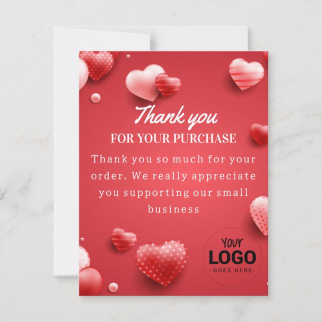 Anpassningsbar logotyp social-mediet - stort tack  kort (Framsida)