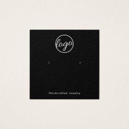 Anpassningsbar Logotyp Svart fyrkantshöljeinnehava Fyrkantigt Visitkort