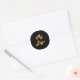 Anpassningsbar-logotyp, svart guld runt klistermärke (Envelope)