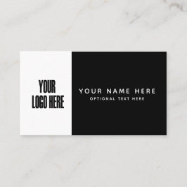 Anpassningsbar Logotyp Svartvit Färg-block minimal Visitkort