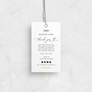 Anpassningsbar Logotyp Tack Business Clothing Märk Visitkort