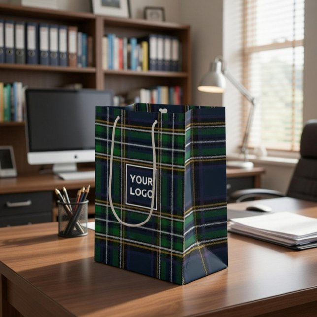 Anpassningsbar Logotyp Tartan Papper Gift Bag (Skapare uppladdad)