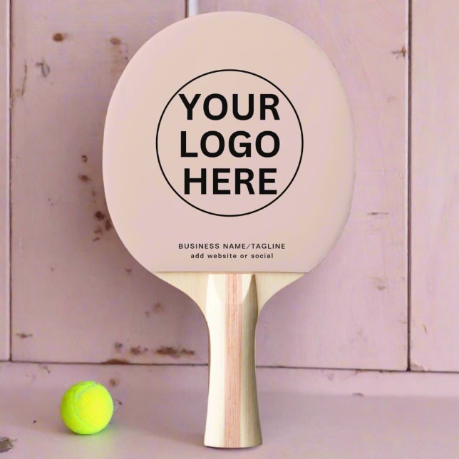 Anpassningsbar Logotyp & text1 Marknad för  Rosa Pingisracket (Skapare uppladdad)