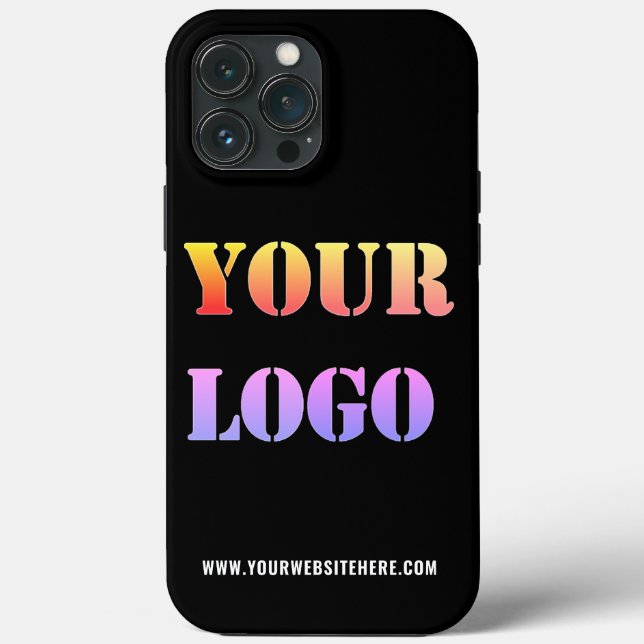 Anpassningsbar Logotyp Text Business iphone case V (Baksida)