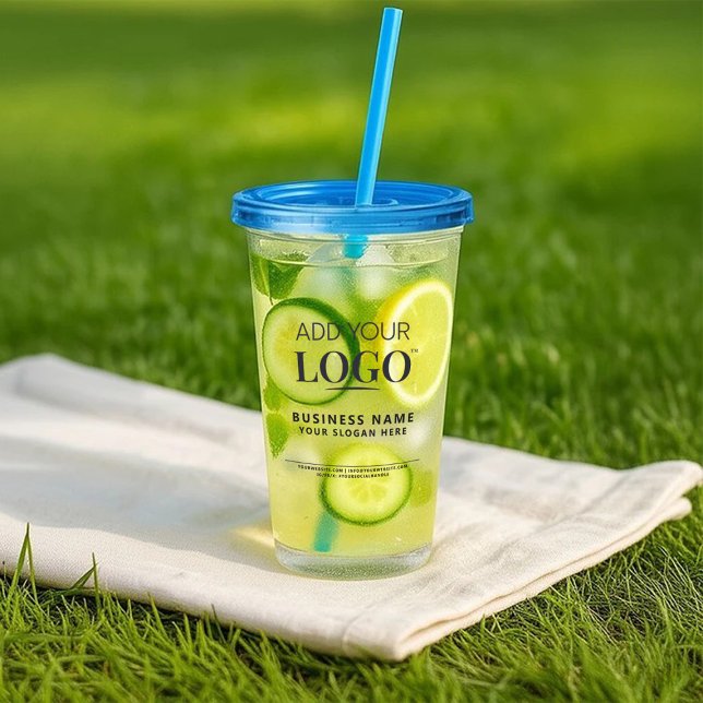 Anpassningsbar Logotyp & text Business Namn Markna Take Away Mugg (Skapare uppladdad)