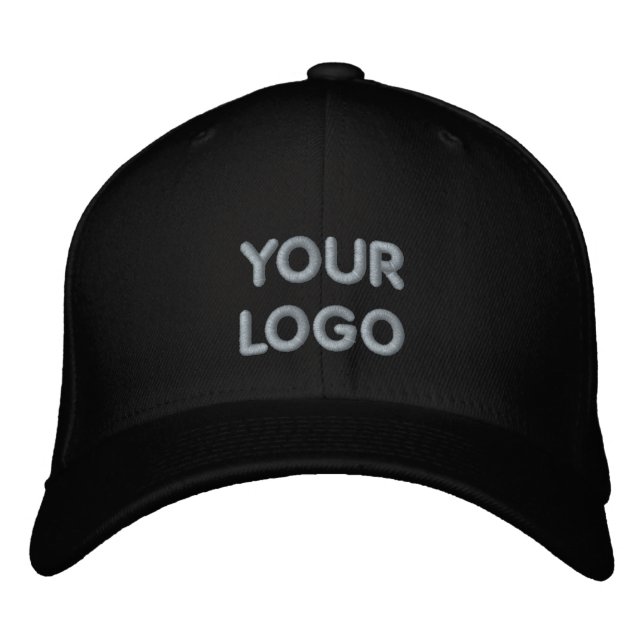 Anpassningsbar Logotyp / Text - Elegant Personlig Broderad Keps (Framsida)
