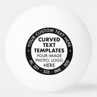 Anpassningsbar Logotyp Text Promotive White Ping P Pingisboll