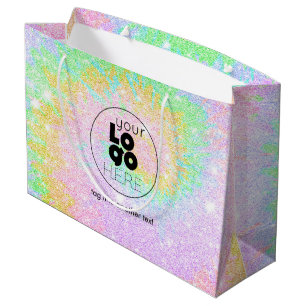 Anpassningsbar Logotyp Tiedye Glitter Pappra Shopp