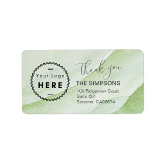 Anpassningsbar Logotyp Vattenfärgsreturadressetike Adressetikett