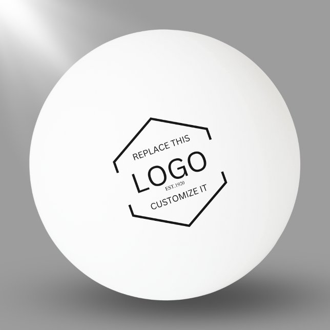 Anpassningsbar Logotyp - vit bakgrund - Affärsfräm Pingisboll (Skapare uppladdad)