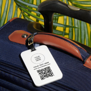 Anpassningsbar Logotyp Webbplats Adress QR-kodsökn Bagagebricka