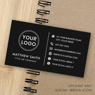 Anpassningsbar logotyp webbplats social media mode visitkort