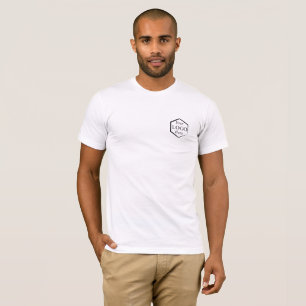 Anpassningsbar Logotyp White Business Employee Com T Shirt
