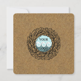 Anpassningsbar logotyp wooden business julkort