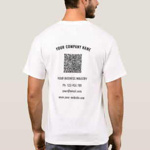 Anpassningsbar Logotypen Text och QR-kod T-Shirt