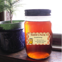 Anpassningsbar Lokal honungsetikett Fraktsedel