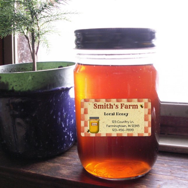 Anpassningsbar Lokal honungsetikett Fraktsedel (Skapare uppladdad)