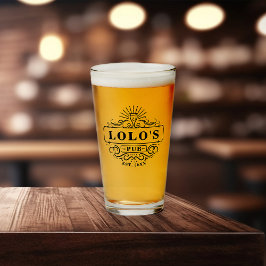Anpassningsbar Lolo's Pub-år - etablerat glas