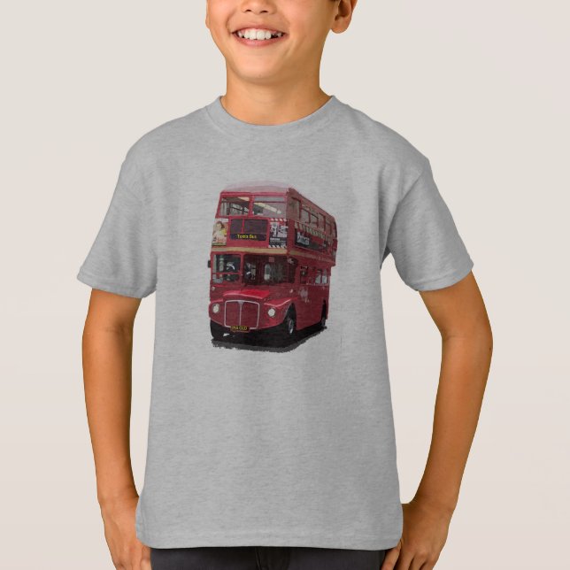 Anpassningsbar London Buss T-shirt (Framsida)