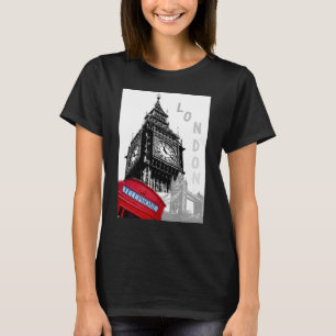 Anpassningsbar London Red Telphone Box Big Ben Clo T Shirt