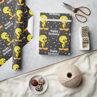 Anpassningsbar LOONEY TUNES™ TWEETY™ Grattis på fö Presentpapper