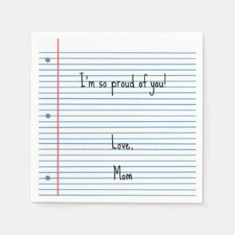 Anpassningsbar Loose Löv Lunch Napkin för Back to  Pappersservett