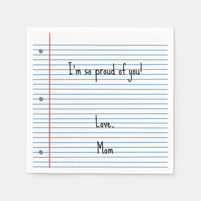 Anpassningsbar Loose Löv Lunch Napkin för Back to  Pappersservett (Framsidan)