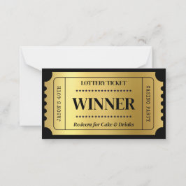 Anpassningsbar Lottery Biljett för Casino Party, S Anteckningskort