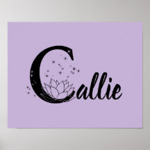 Anpassningsbar Lotus Flower Monogram Brev C Nurser