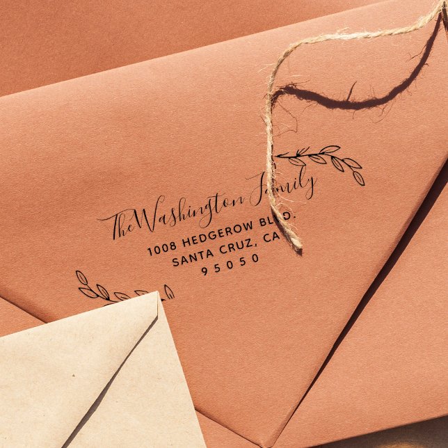 Anpassningsbar Löv och  för skriptfamiljen Namn Re Självfärgande Stämpel (Skapare uppladdad)