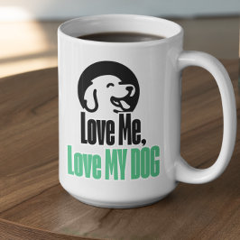 Anpassningsbar Love Me Love My Dog Kaffemugg