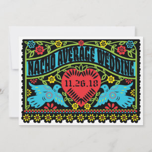 Anpassningsbar Lovebird Papel Picado Banner Inbjudningar