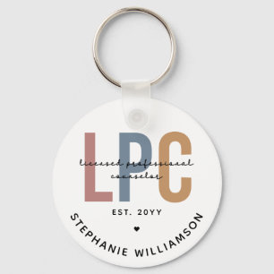 Anpassningsbar LPC Licensed Professionell Counselo Nyckelring