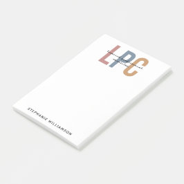 Anpassningsbar LPC Licensed Professionell Counselo Post-it Block