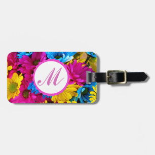 Anpassningsbar Luggage Tag daisy, färgämne blomma Bagagebricka