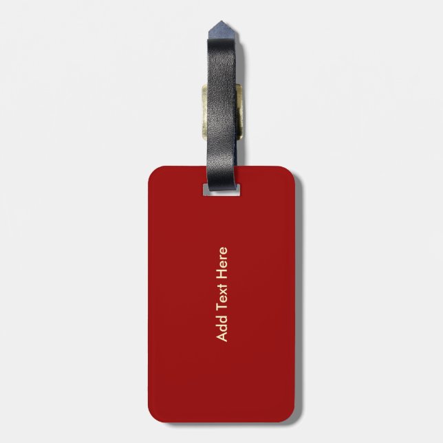 Anpassningsbar Luggage Tag (röd) Bagagebricka (Baksidan Lodrät)