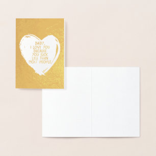 Anpassningsbar Lusnyj I Kärlek You Valentine Quote Folierat Kort