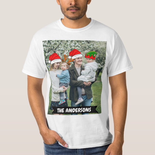 Anpassningsbar lustig Julafton. Familjevänners fot T Shirt (Framsida)