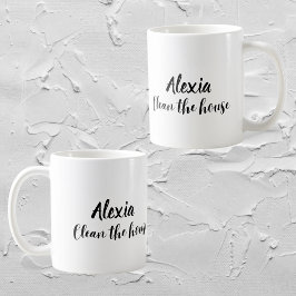 Anpassningsbar Lustigt " Rensa huset" Sarkastic Ma Kaffemugg